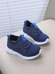 1双男童时尚舒适软底跑步鞋 - 寶藍色 - 查看 4