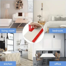1pc 2m/78.74in Self-Adhesive Baseboard Wall Sticker, 3D Skirting Board Decor Wallpaper For TV Background, Easy To Install And Remove Flooring Corner Trim Sticker For Home - Multicolor - View 7