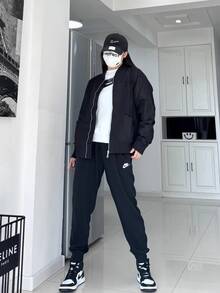 Nike Sports Lifestyle Collection Casual Slim-Fit Knit Sweatpants, Men's, Black - Black - View 6