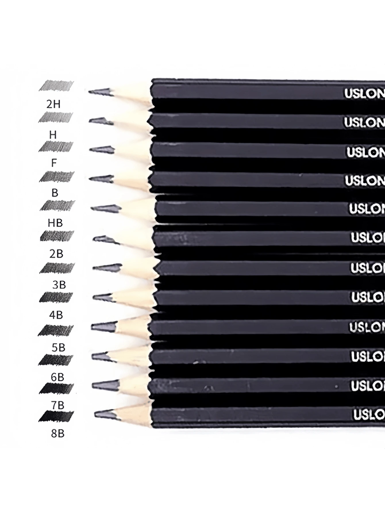 1 Box Of 12 Artist Drawing - Painting Tool Set - 2H-H-F-B-HB-2B-3B-4B-5B-6B-7B-8B Sketch Drawing Pencil Set - Sets - View 1