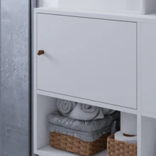 Wall-Mounted Bathroom Cabinet With Door And Shelf For Sink - Beauty - 白色 - 查看 3