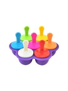 1pc Silicone 7-Cavity Ice Pop Mold, Silicone Multipurpose Ice Pop Mold, Ice Cream Mold, DIY Kids Homemade Popsicle Mold, Household Multifunctional Ice Cream Mold, Ice Maker, Kitchen, Ice Lolly, Fruit, Ice Cream, Ice, Ice Cube, Cake, Food, Ice Tray, Home, Summer Kitchen Supplies - Multicolor - View 18