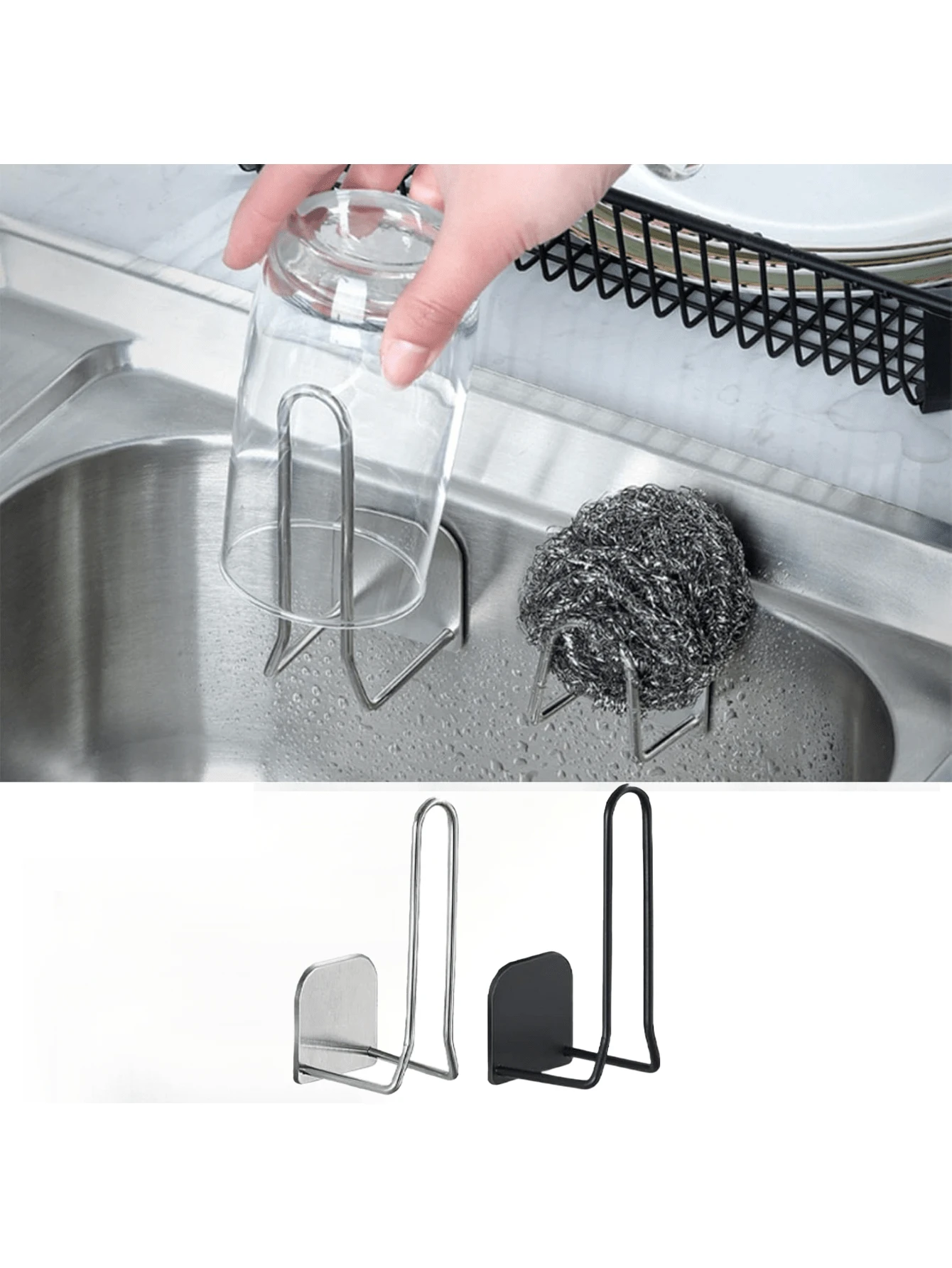 1pc Wall-Mounted Paper Towel Holder - 4.3 Inches * 1.7 Inches (Can Be Fixed To Tile, Glass, Marble, And Metal Surfaces), Holeless Kitchen Paper Towel Holder, Cabinet Paper Towel Holder, Plastic Bag Storage Rack, Household Soft Cloth Toilet Paper Rolls. - Multicolor - View 1