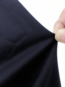 Fashionable Casual Pullover Sweatshirt, Men's Sports & Daily Versatile Long Sleeve Top, Kangaroo Pocket - Machine Washable, Black Hooded Pullover Sweatshirt, Suitable For Men In Spring And Autumn - Navy Blue - View 5