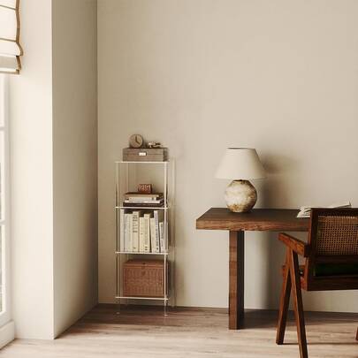 Acrylic Modern Bookcase, A Transparent Narrow Shelf Suitable For Small Spaces. Open Display Stand Is Suitable For Home Offices, Living Rooms And Bedrooms.