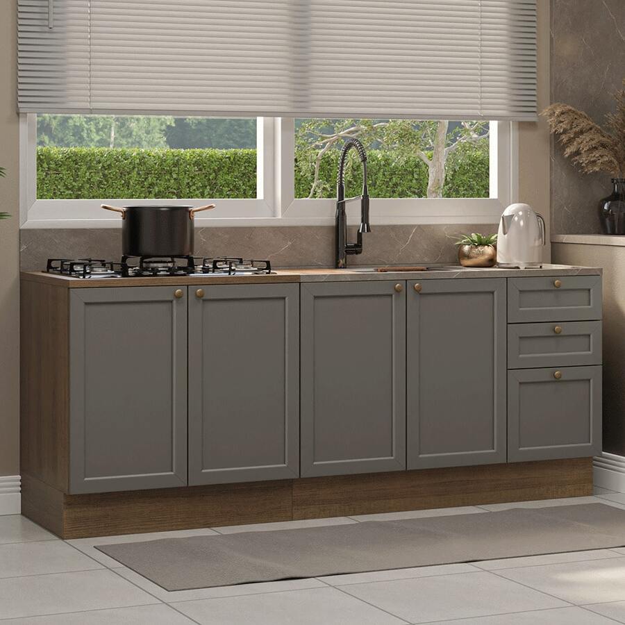 MADESA Baker's Racks - Brown and Grey - View 1