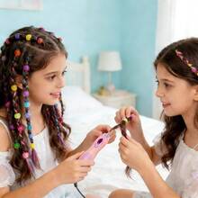 1 Peça Kit de Ferramenta Multifuncional DIY para Trançar Cabelo, Acessórios Coloridos de Contas para Tranças de Cabelo, Ferramenta de Penteado Versátil, Conjunto Feito à Mão para Penteados de Tranças Personalizados - Multicolorido - Visão 6