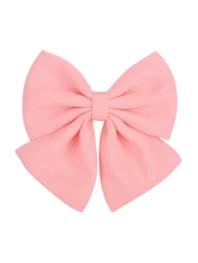 1/2pcs Satin & Chiffon Bow Hair Clips, New Candy Color Large Barrettes, College Style, No Card Paper, Suitable For Daily Use - 彩色 - 查看 24