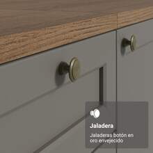 Cocina Integral Completa Modular Madesa Vik 180cm MG 05 - Marrón y Gris - Ver 6