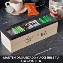 Caja Organizadora Para Té/café Madera 3 Compartimentos Minimalista - Caja Té - Ver 4