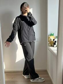 Nike Sportswear Phoenix Fleece 純色繫帶高腰寬腿針織運動褲 女款 黑色 - 黑色 - 查看 8