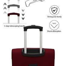 28-Inch Oxford Cloth Suitcase With Spinner Wheels, Canvas Combination Lock Travel Luggage, 24-Inch, 20-Inch Carry-On - Red - View 2