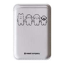 Illustration Puppy Design Leather MAGsafe Magnetic Card Holder Case For Apple Phone, Convenient Card Pouch - Multicolor - View 6