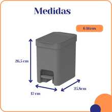 Trium 6L Pedal Bin, Wastebasket With Lid, For Kitchen Sink, Bathroom, OR With Hidden Bag Ring - trắng - Xem 4