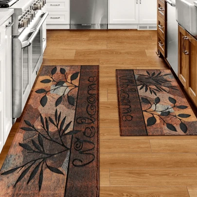 1 قطعة سجادة مطبوعة بنمط ريفي، حصيرة صوفية مزيفة - عالية الامتصاص، سهلة التنظيف، مناسبة لديكور المنزل الريفي، المدخل، الداخلي، ديكور الغرفة، المطبخ، غرفة الطعام، مكتب صغير/مكتب منزلي، الحوض، غرفة الغسيل، حصيرة الباب، حصيرة المطبخ، حصيرة مانعة للانزلاق