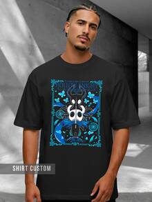 Camiseta Vazio Hallownest Knight Indie Game Art Style 100% Algodão - Preto - Visão 1