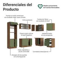 Cocina Integral Completa Modular Madesa Vik 399cm MV - Marrón y Verde - Ver 4