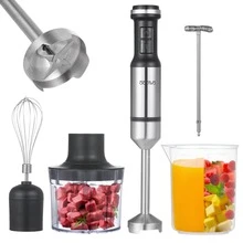 OCTAVO 800W High Power Electric Immersion Hand Blender, Stainless Steel, 12-Speed Control Single Hand Kitchen Mixer, Blender, Chopper, Ice Crusher, Detachable Beater, Easy To Clean. Suitable For Purees, Smoothies, Vegetables, Eggs,Valentine's Day And Mother's Day Gifts. - Xem 6