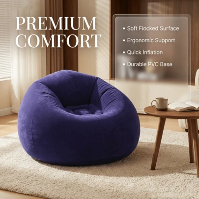 充气户外沙发椅，便携式可折叠充气沙发椅，电影之夜必备