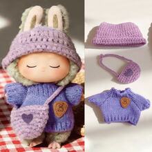 6.69英寸娃娃服装套装，包含6件套——帽子、毛衣、裤子、耳机、包包、鞋子，可爱娃娃装，适合第一代/第二代/第三代娃娃，生日和节日礼物（不含娃娃） - 彩色 - 查看 20