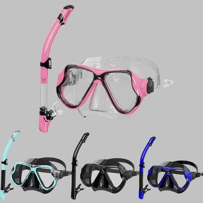 Dry Snorkel Set, Wide Panoramic View, Anti-Fog Diving Mask, Professional Snorkeling Equipment