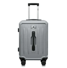 Maleta Rígida 18" con 4 Ruedas Giratorias 360°, Candado Integrado y Gran Capacidad - Equipaje de Cabina para un Viaje sin Esfuerzo - Plateado - Ver 1