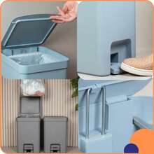 Trium 6L Pedal Bin, Wastebasket With Lid, For Kitchen Sink, Bathroom, OR With Hidden Bag Ring - trắng - Xem 3
