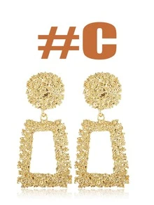 Yanxyad 1/4Pairs Gold Statement Clips On Earrings For Women, Large Gold Geometric Earrings Woven Twisted Leaf Earring Jewelry Gift - Gold - View 8