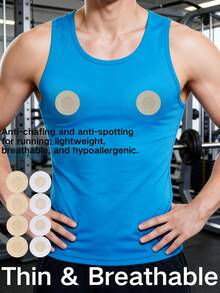 100/50pcs Disposable Round Nipple Covers, Non-Woven Fabric Nipple Pasties, Sports Bra Invisible Nipple Covers - Apricot - View 2