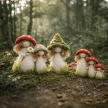 Bộ dụng cụ làm len nỉ 1 món, bộ dụng cụ làm len nỉ dành cho người mới bắt đầu và người lớn với hướng dẫn từng bước, bộ dụng cụ tự làm hình cô gái nấm, đồ trang trí nhà cửa dễ thương và ngộ nghĩnh, quà tặng độc đáo cho sinh nhật, ngày lễ tình nhân và Giáng sinh. - Tiên bướm - Xem 6