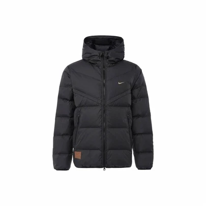  Chaqueta acolchada Nike Storm-FIT Windrunner de manga larga, con capucha, cremallera y elegante, resistente al viento y al agua, para hombre, color negro