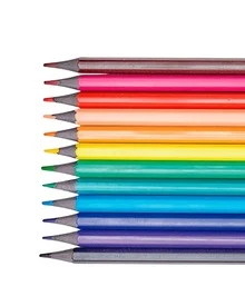 Kit lápis de cor Multicolor Sextavado Flex 12 Cores - LEO e LEO - BLISTER - Colorido - Visão 3