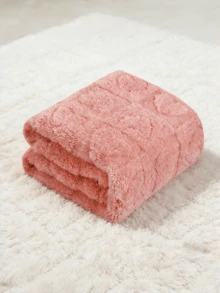 1pc Plush Baby Blanket, Super Soft & Comfortable Infant Blanket For Girls & Boys, Fluffy Baby Walker Stroller Receiving Blanket, Baby Bedding, Baby Crib Stroller, Newborn Baby Birthday Party Gift - 80*100cm - View 1