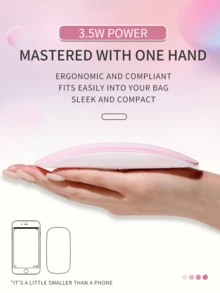 XEIJAYI 6W Mini Mouse Nail Lamp Nail Dryer Machine UV/LED Lamp Portable Micro USB Charging Cable Home Use Drying Lamp For Ge - Berwarna merah muda - View 4