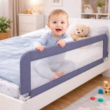 BATHBY Baby Bed Protection Rails - Gray (110) - View 4