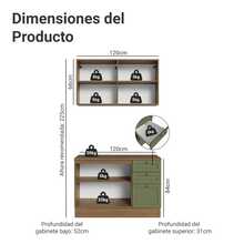 Cocina Integral Completa Modular Madesa Vik 120cm MV - Marrón y Verde - Ver 3