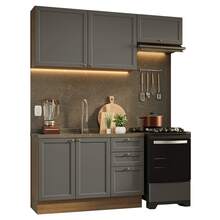 Cocina Integral Completa Modular Madesa Vik 180cm MG 02 - Marrón y Gris - Ver 2