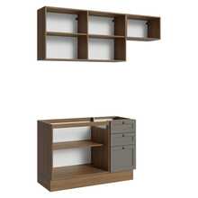 Cocina Integral Completa Modular Madesa Vik 180cm MG 02 - Marrón y Gris - Ver 10