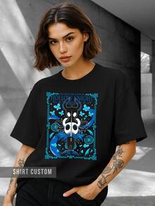 Camiseta Vazio Hallownest Knight Indie Game Art Style 100% Algodão - Preto - Visão 2