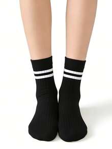 1/3/5/10/20 双装男士短袜靴袜白色平价服装Y2K可爱运动趣味鞋情人节礼物 - 彩色 - 查看 4