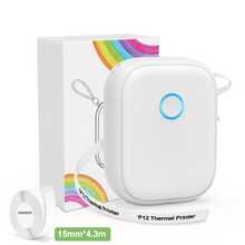 Marklife P12 Label Printer, Thermal Printer, Portable Wireless Bluetooth Label Printer, Supports Continuous Printing, Can Print Gift Labels, Item Labels, And Thank You Stickers, Suitable For Office, Home, And Kitchen, Compatible With Apple And Android Systems. Holiday Season - Multicolor - View 12