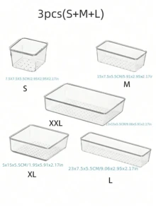 4件/8件/13件/25件套透明宠物桌面收纳盒，带多功能抽屉——非常适合收纳化妆品、厨房用具和日常用品。适用于秋季装饰、节日庆典和优雅的卧室装饰，为您的生活空间增添创意。 - 無色 - 查看 11
