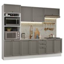 Cocina Integral Completa Modular Madesa Vik 270cm BG 01 - Blanco y Gris - Ver 12
