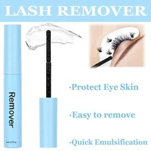 1瓶5毫升睫毛卸妆液，睫毛胶水卸妆液，DIY睫毛卸妆液，假睫毛胶水卸妆液，快速乳化，轻松卸除睫毛胶水和封层（卸妆液，5毫升），个人使用睫毛胶水卸除液 - 淺藍色 - 查看 5