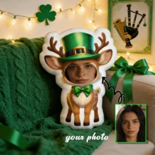 Customized Pet Head Pillow - Double-Sided Printed, Hand Washable, Modern Casual Style, Zipper Closure, Polypropylene Filling, Polyester Cover, Digital Printing, Decorative Multi-Purpose Cushion Christmas Gift - Rabbit - View 18