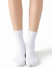 1/3/5/10/20 双装男女通用短踝袜，白色休闲运动袜，可爱有趣的 情人节礼物 - 彩色 - 查看 7