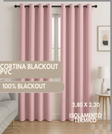 Blackout Curtain, Light Blocking, 2.80 X 2.20 M, Living Room/Bedroom - Màu Hồng baby - Xem 2