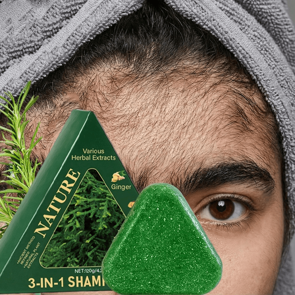 Cypress Leaf & Asman Herb Shampoo Soap, Enriched With Ginseng, Cypress Leaf, And Herbal Extracts, Gently Cleanses, Moisturizes, Controls Oil, Refreshes, And Is Non-Greasy. Suitable For All Hair Types. Christmas Gift Box, Suitable Wedding Gift.