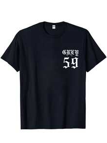 Summer Outfits Women's Vintage Gothic GREY 59 Chest Print Graphic Tees 100% Cotton Soft Breathable Short Sleeve Crewneck T Shirts Casual Daily Streetwear Classic Regular Fit All-Match Comfortable Fashion Tops For Women - 黑色 - 查看 1