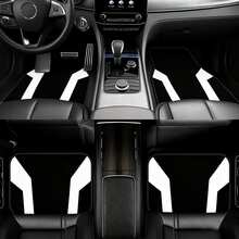 Bộ 4 thảm trải sàn ô tô sọc xám - Làm từ sợi polyester - Phù hợp cho xe sedan, xe tải, SUV | Dễ dàng vệ sinh, phụ kiện nội thất, ghế trước và sau, sử dụng được quanh năm, quà tặng ngày lễ hoàn hảo - sọc - Xem 3